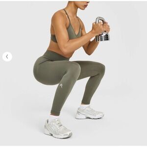 Oner Active Classic Seamless Leggings Sage Green High Waisted Scrunch Bum Small